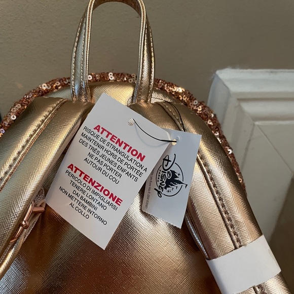 Disney Loungefly Mini Backpack Sequin Minnie Mouse w/ Crown - Picture 5 of 7